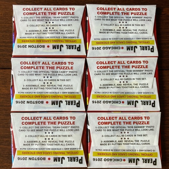 COPY - Pearl Jam Boston and Chicago Trading Cards (Lot of 6) - Picture 3 of 3